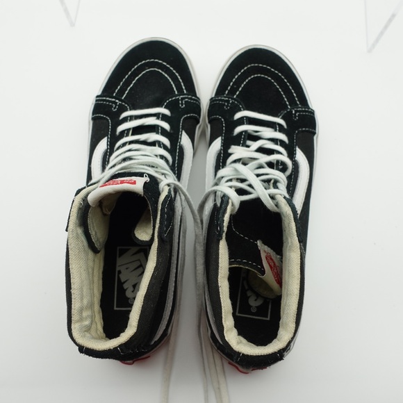 Vans Old Skool Sk8 Women Size 8.5 Shoes Black Skate Sneakers High Top Lace Up - Picture 8 of 9